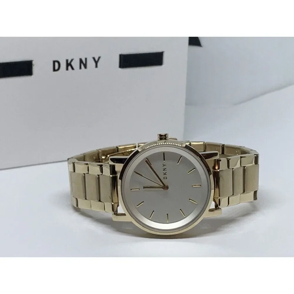 DKNY NY-2343 Ladies Stainless Steel Analog White Dial Quartz Wrist Watch BW135